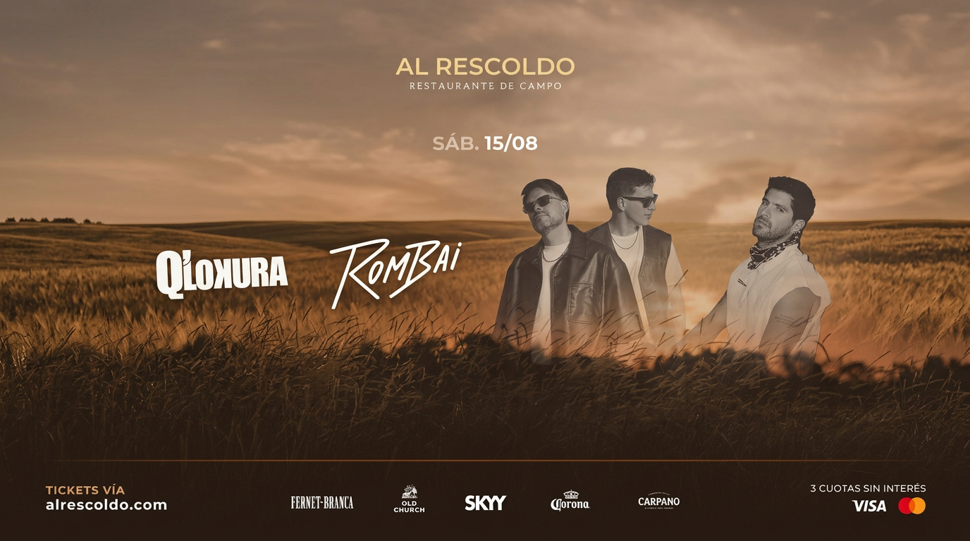 Al Rescoldo Sunset XL presenta: Rombai & Q Lokura - Sábado 15 de Agosto de 2026